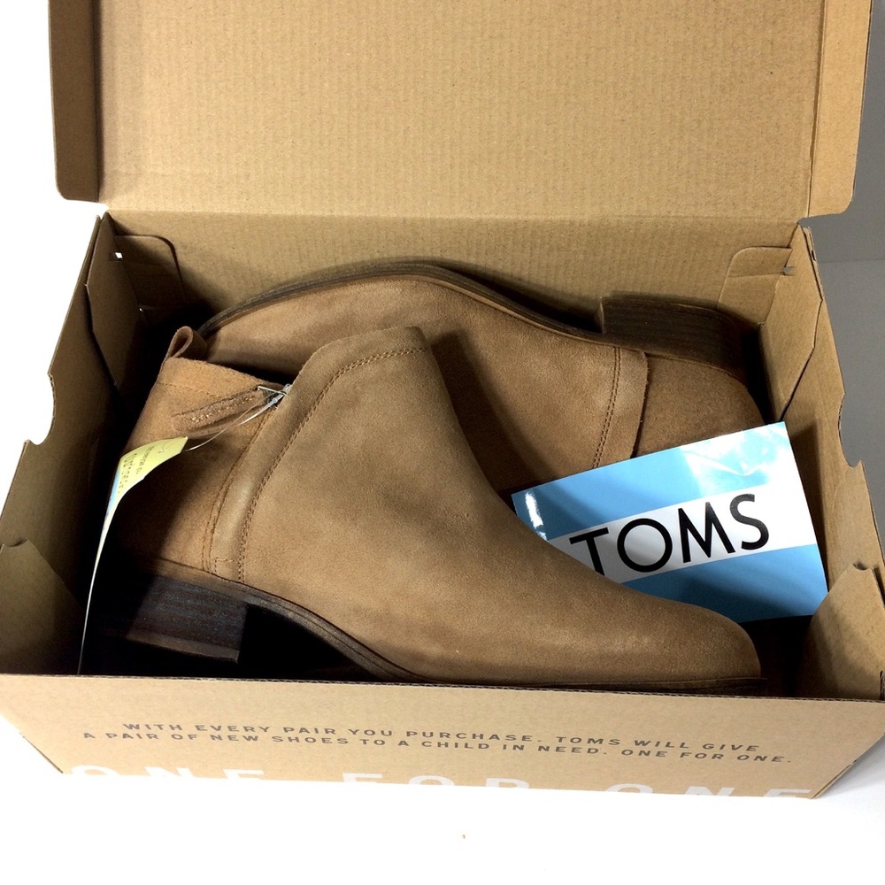 Toms Women's Brown Suede Booties - Picture 2 of 6